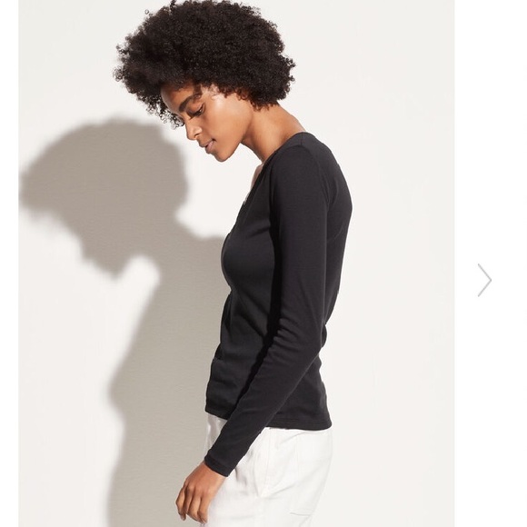 VINCE LONG SLEEVE BLACK 100% COTTON SWEATER XS - Picture 3 of 9